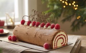 Recette Bûche roulée à la framboise et vanille : Recette facile