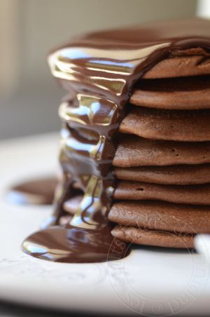 Recette Pancakes au chocolat, sauce chocolat