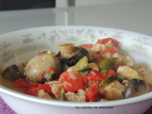 Recette Aiguillettes de poulet aux légumes Cookéo