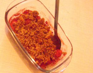 Recette Crumble aux fraises et spéculoas