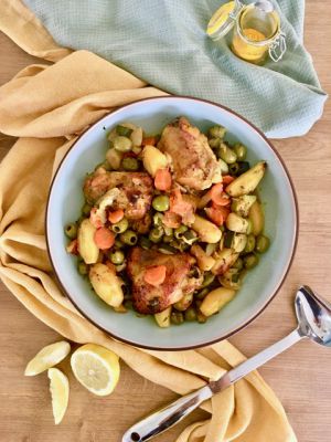 Recette Tajine de poulet aux olives et citron