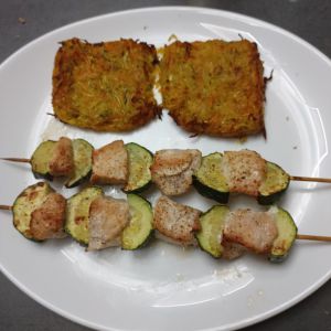 Recette Brochette de poulet et courgette au COMBI NINJA