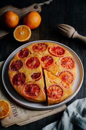 Recette Gâteau renversé aux oranges sanguines