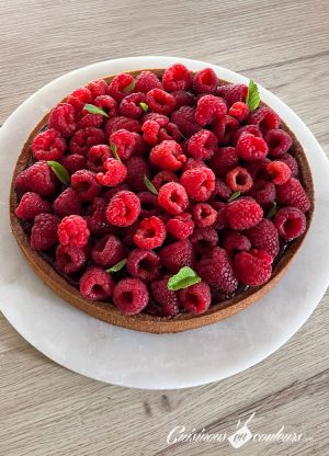 Recette Tarte aux framboises