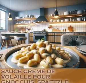 Recette Sauce crème de Blanc de Volaille aux Noix Fraîches