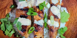 Recette Sweet Chili Chicken with Creamy Lime Sauce