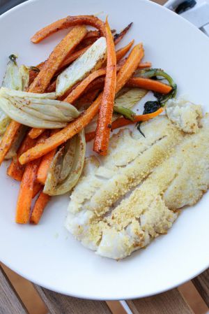 Recette Filet de Merlan, carottes et fenouil braisés