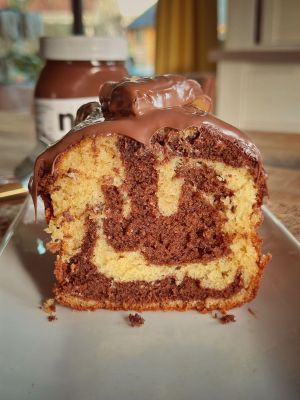 Recette Cake marbré glaçage Nutella