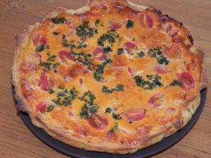 Recette Quiche au crabe et aux tomates