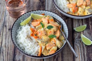 Recette Curry rouge de poisson au lait de coco
