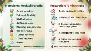 Recette Christmas tonic mocktail : recette aux saveurs de sapin