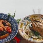 Recette Tafina de poulet et perdrix à la crème et aux champignons