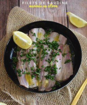 Recette Filets de sardine marinés au citron