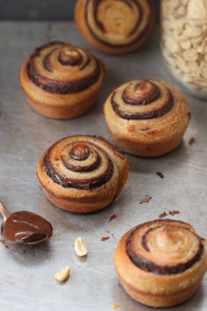 Recette Brioche roulée gourmande à la pâte à tartiner & beurre de cacahuète