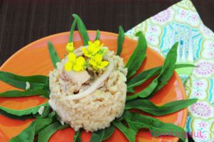 Recette RIsotto aux encornets sur lit de roquette