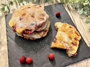 Recette Pancakes aux framboises
