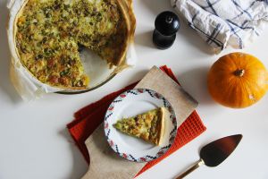 Recette Quiche butternut, poireau et mozzarella