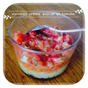 Recette Verrines crème avocat et tomate