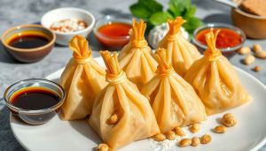 Recette Aumônières Thaïlandaises : recette de Thai Thung Thong