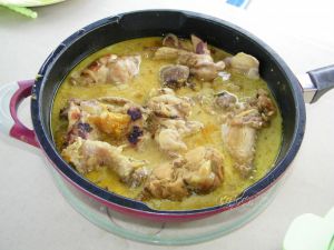 Recette Lapin coco mangue curry