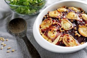 Recette Gratin de betteraves au chèvre et aux pignons de pin