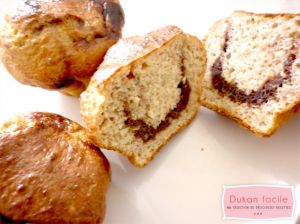 Recette Muffins super légers coeur pâte à tartiner "light"