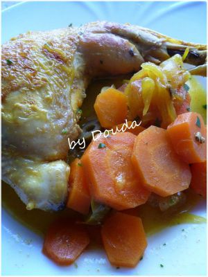 Recette Tajine poulet (ou veau) carottes
