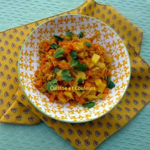 Recette Cocotte indienne de chou/carottes & épices en C