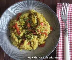 Recette Boulgour au poivron, oignon et curry -Light