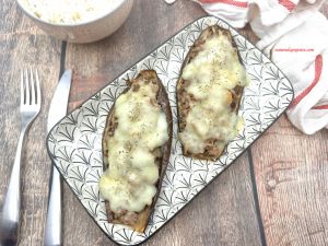 Recette Aubergines farcies au boeuf au four