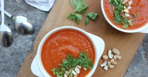 Recette Soupe tomate et courge rôties