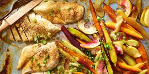 Recette Sheet Pan Chicken with Apple-Honey Glaze