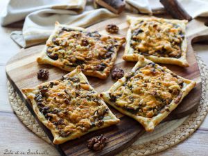 Recette Tartelettes fines champignons & cheddar