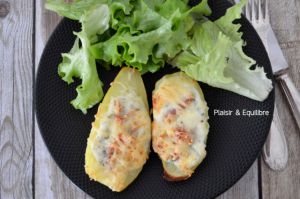Recette Pommes de terre farcies façon flammekueche