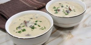 Recette Mushroom Cheddar Soup