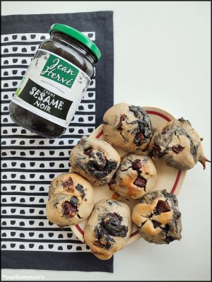 Recette Cookies marbrés à la crème de sésame noir