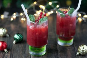 Recette Cocktail de Noël: Amaretto, fraise et banane