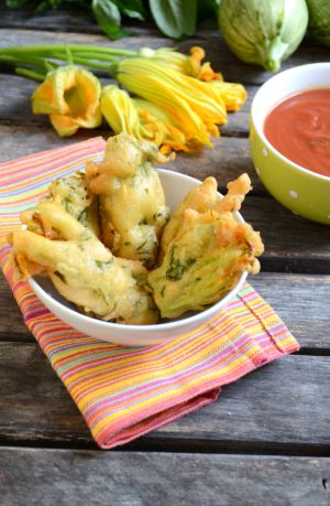 Recette Beignets de fleurs de courgettes #vegan #sansgluten