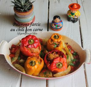 Recette Poivrons farcis au chili con carne