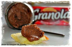 Recette Pâte à tartiner aux biscuits Granola chocolat noir