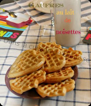 Recette Petit-déjeuner gourmand : Gaufres au lait de noisettes – Vegan