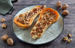 Recette Butternut farcie au poulet et aux Noix de Grenoble AOP