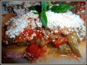Recette Aubergines, à la sauce tomate, parmesan, ail-basilic" Cuisson vapeur