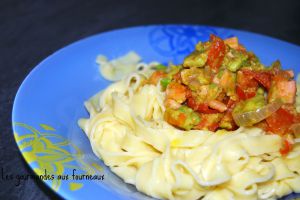 Recette Tagliatelles au saumon fumé et à l'avocat