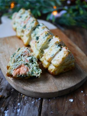 Recette Ma Terrine de Noël aux deux saumons et épinards
