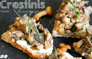 Recette Crostinis aux champignons – Vegan