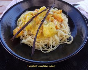 Recette Poulet vanille-coco – Escapade en cuisine