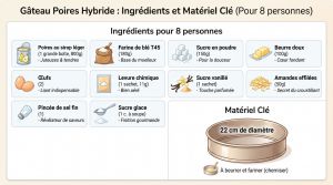 Recette Gâteau poires hybride : moelleux et croustillant