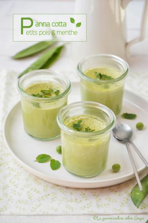 Recette Panna cotta {Petits pois, amandes & menthe} #vegan #sans gluten