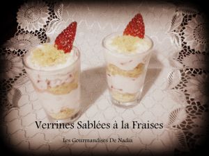 Recette Verrines sablées aux fraises